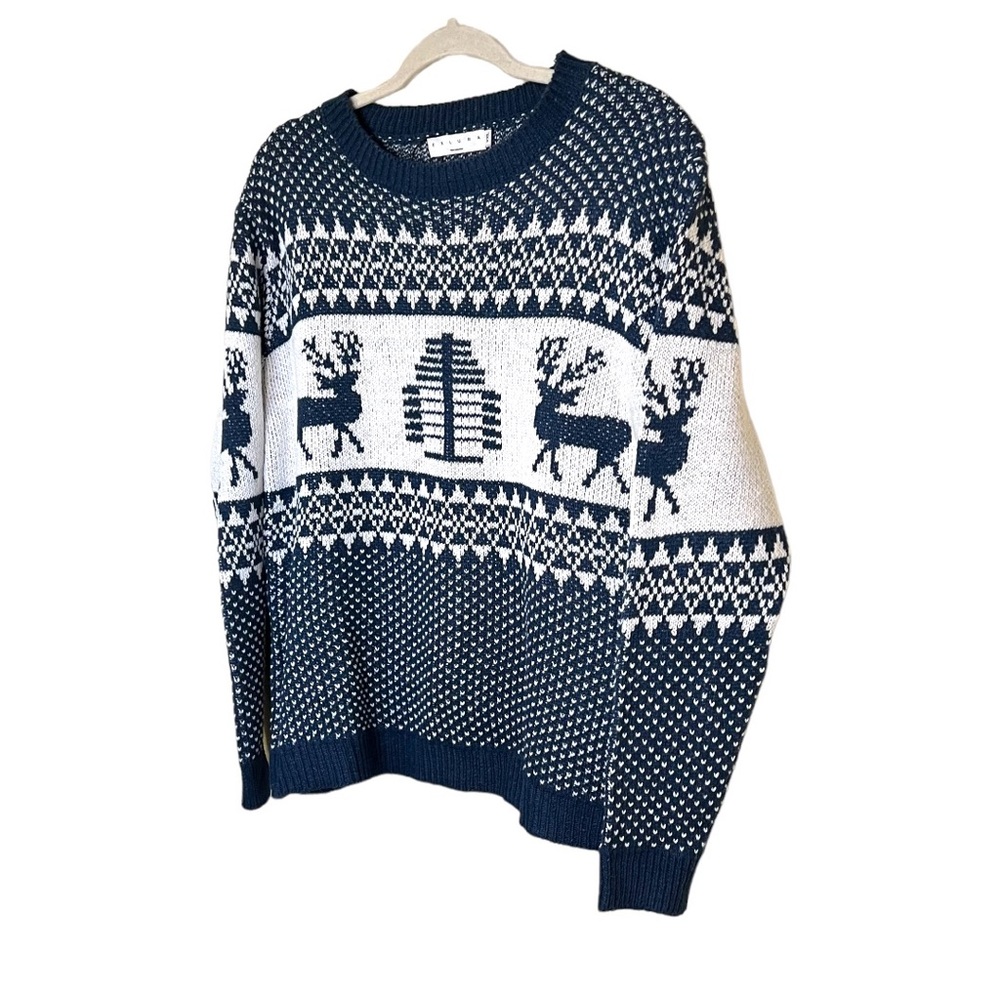 SOLD EXLURA Knitted Reindeer Christmas Sweater - Picture 3 of 11